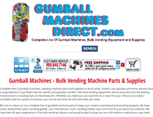 Tablet Screenshot of gumballmachinesdirect.com